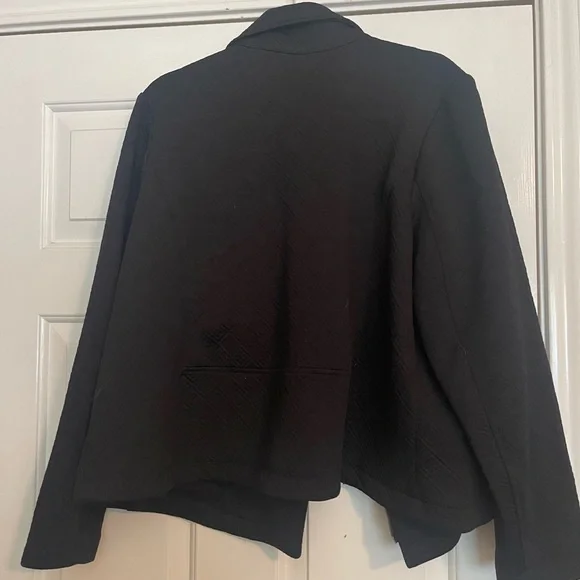 Women's Black Moto Jacket Blazer - Picture 3 of 4